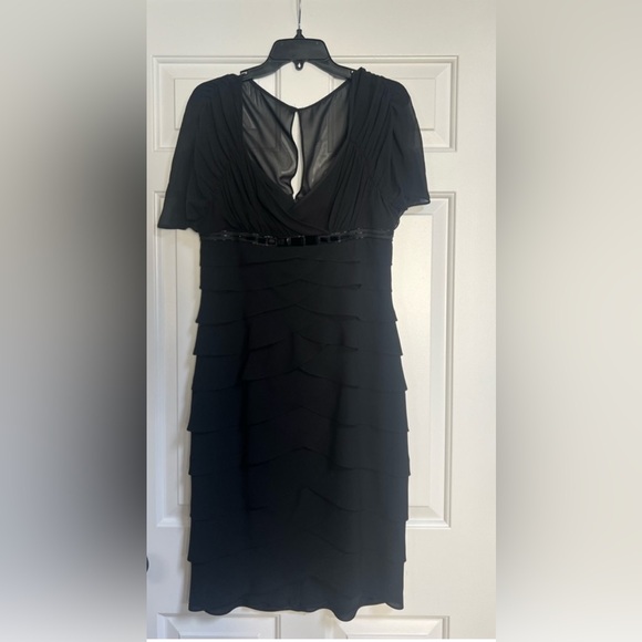 Adrianna Papell Elegant Black Dress - Picture 1 of 11